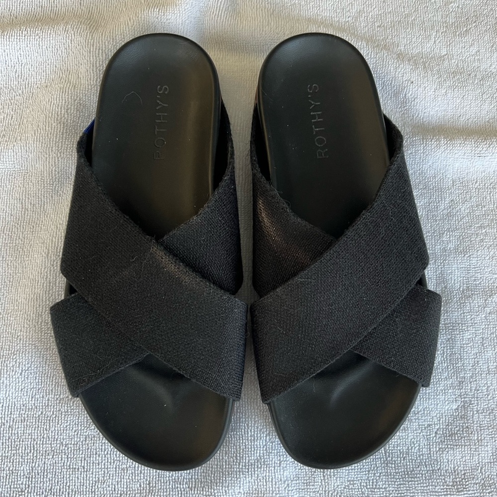 Rothy's Black Slide Sandals